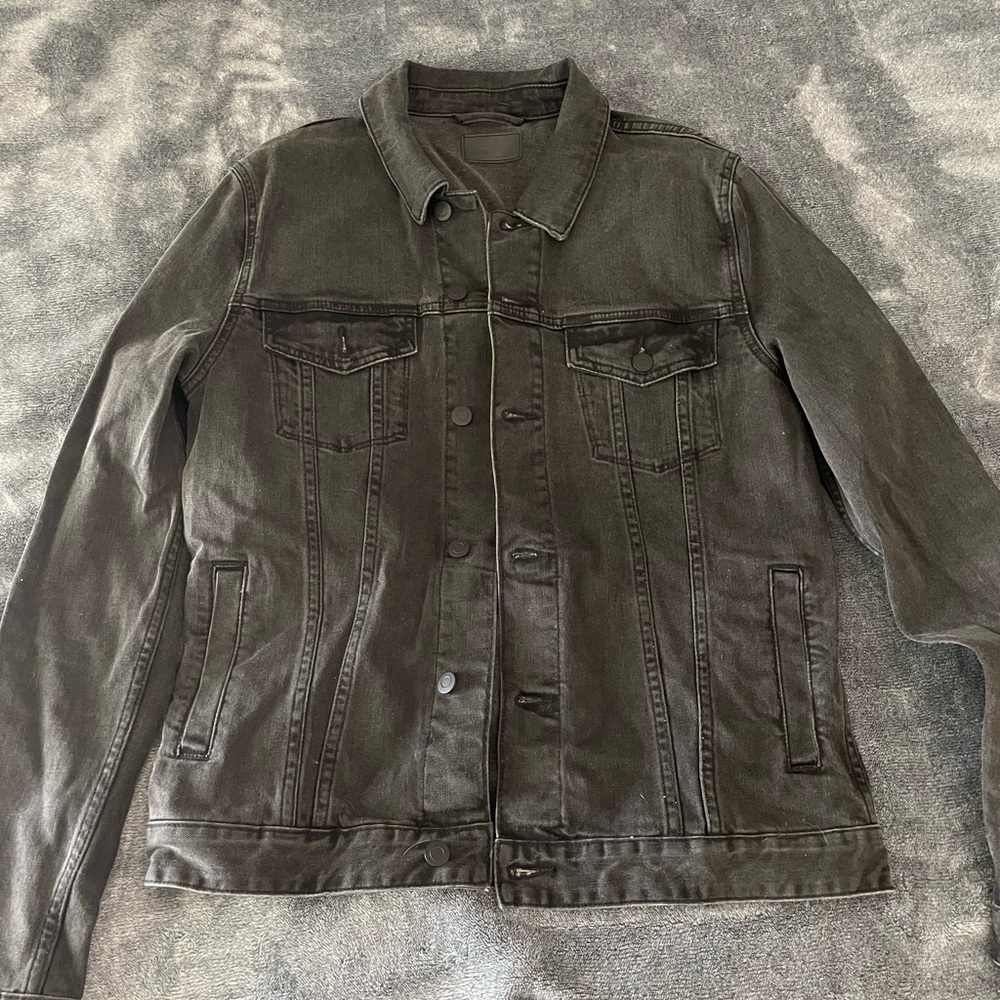 Men’s Asos Skinny Jean Jacket Size Medium Black